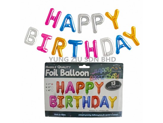 S#17^FOIL BALLOON HAPPY BIRTHDAY SET(HABILE)